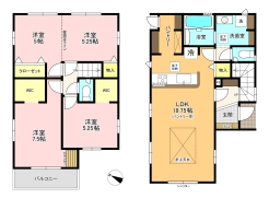 間取り　3（4）LDK